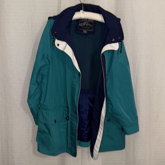 Pacific Trail 1X Green Navy Cotton Blend Canvas Material Rain Utility Jacket - Picture 9 of 16